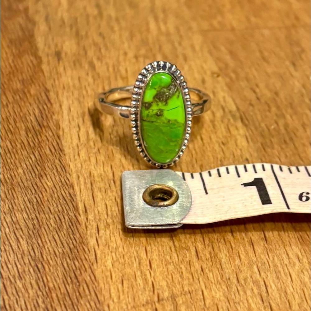 Green Copper Turquoise Ring - Picture 13 of 13